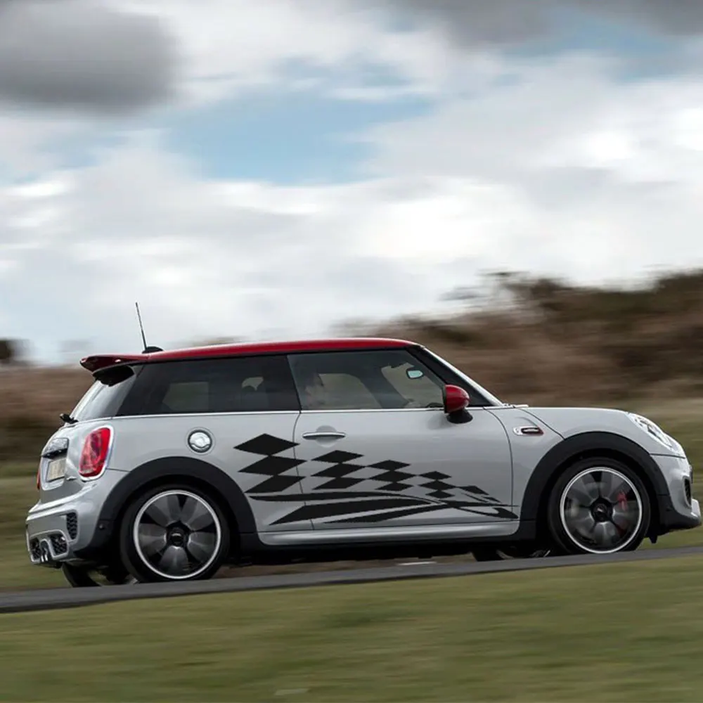 1 пара наклейки для боковой двери автомобиля виниловые аксессуары Стайлинг Mini