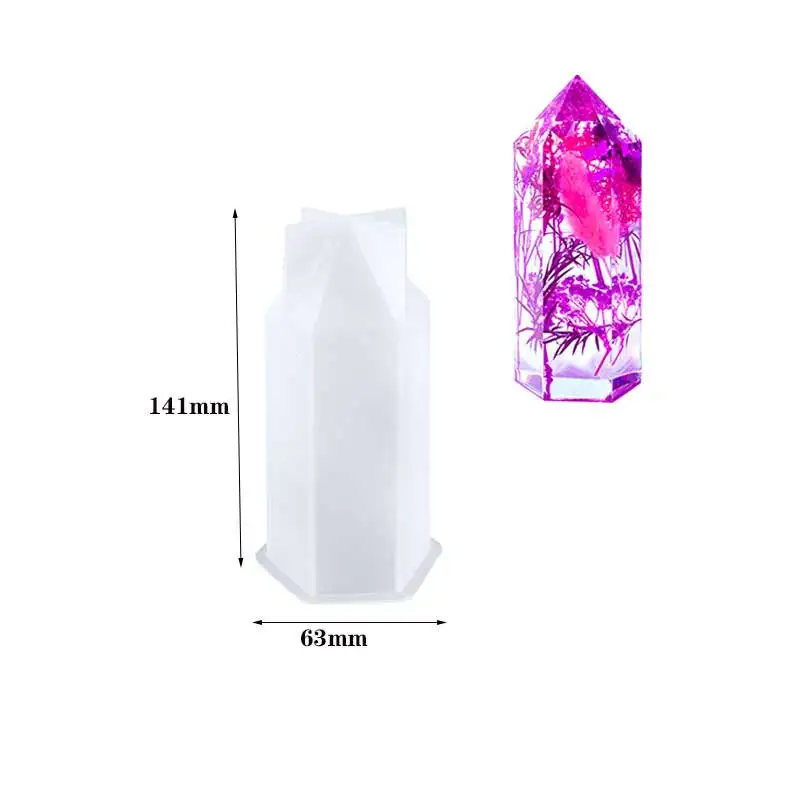

Silicone Molds For Epoxy Resin Form For Candles Conical Column Swing Table DIY Six-sided Cone Candle Jewelry Crafts Supplies