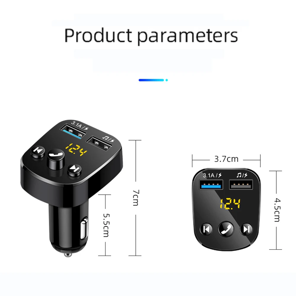 JINSERTA Bluetooth 5,0 fm-передатчик Bluetooth автомобильный комплект громкой связи mp3-плеер 3.1A двойной USB зарядное устройство U диск игровой автомобильный модулятор