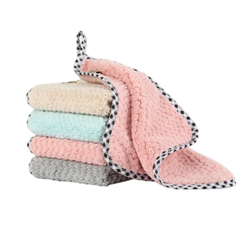 

Kitchen Daily Dish Towel, Dish Cloth, Kitchen Rag, Non-stick Oil, Thickened Table Cleaning Cloth, Absorbent Scouring Pad