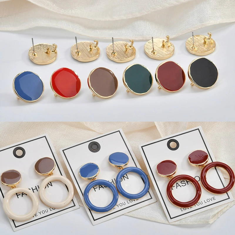 Осенне-зимние нестандартные круглые серьги для ушей из сплава | Украшения и