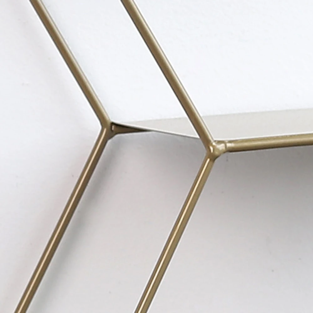 Металлическая Декоративная полка в скандинавском стиле Круглый шестигранный