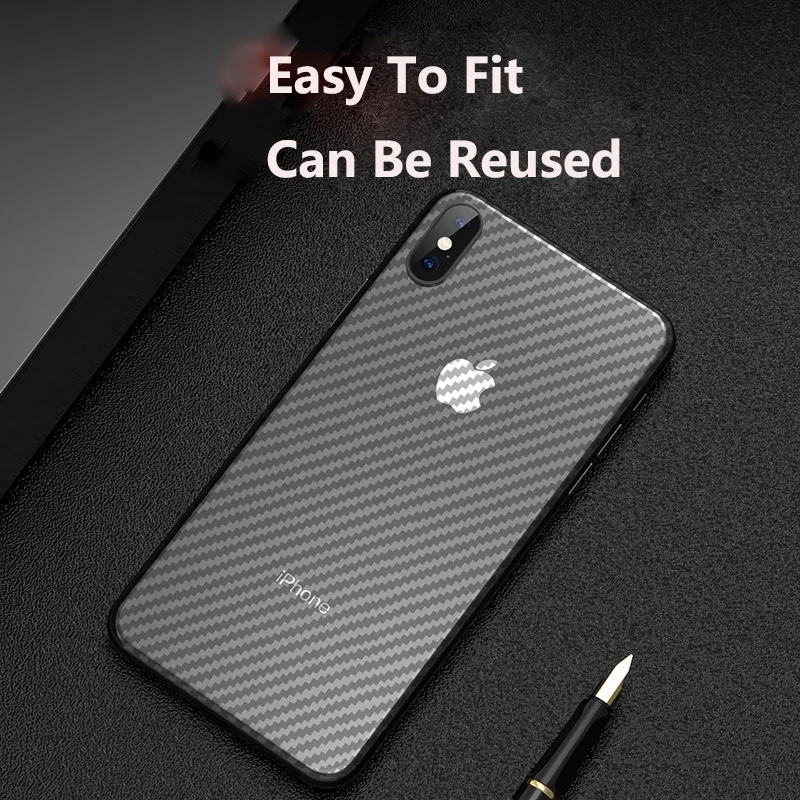 Carbon Fiber Back Film For iPhone 12 Pro Max XS XR 11 Pro 7 8 plus Se Rear Protective Film Screen Protector Cover