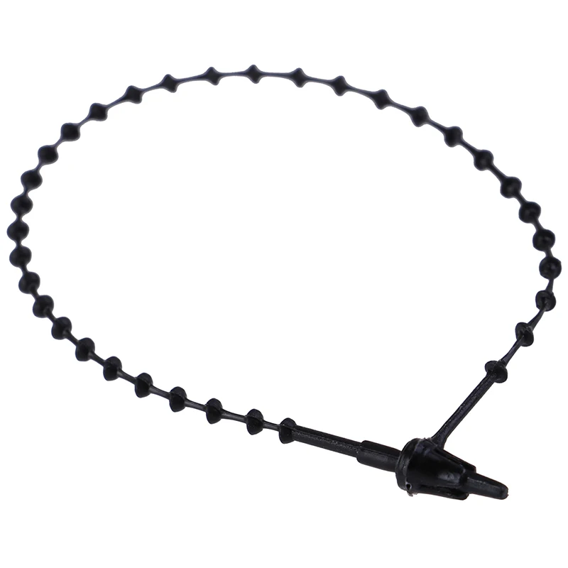 1000Pcs Clear Black PP Plastic Bead Chain Lock Pin Security Tag Loop Price Logo Rope | Дом и сад