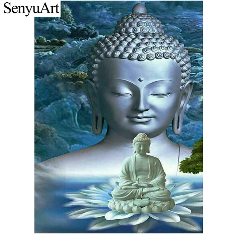 

5D DIY Diamond Painting Full Drills Round Square Embroidery Religious Buddha Paint By Numbers Cross-stitch Kits Diamond Mosaic