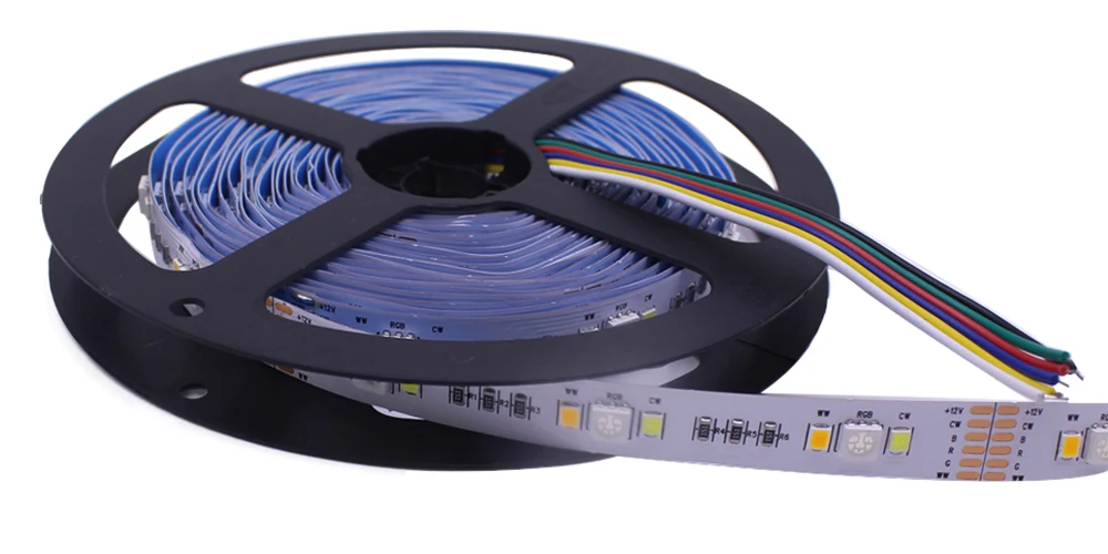5 м RGBCCT 90led/M светодиодная лента 5050 RGB+ 2835 белый/теплый белый+ 2,4G RF RGBWC контроллер+ 12 В 6A мощность