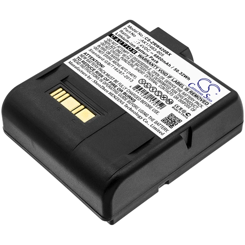 

Cameron Sino для Zebra L405,RW420,RW420 EQ 6800mAh / 50.32Wh