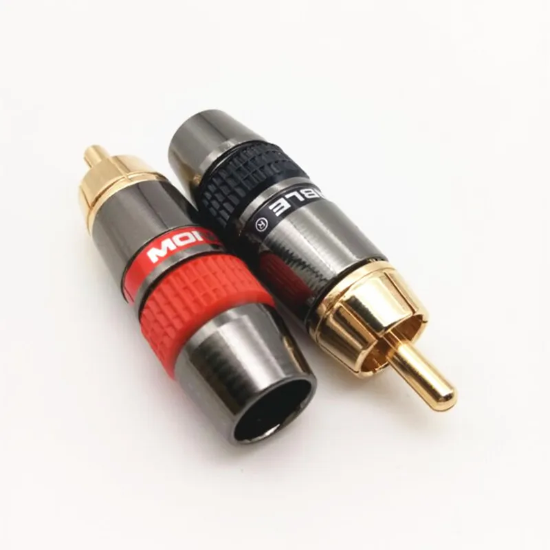 good quolity RCA welding Male / Female Copper Gold Plated Audio socket Adapter Plug Converter Connectors for HIFI | Компьютеры и офис