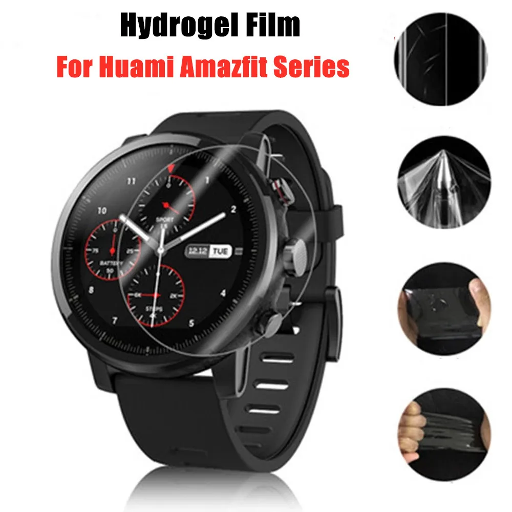 Гидрогелевая пленка для Xiaomi Huami Amazfit Stratos 2 2S GTR 47 мм 42 GTR2 2e прозрачная защита экрана