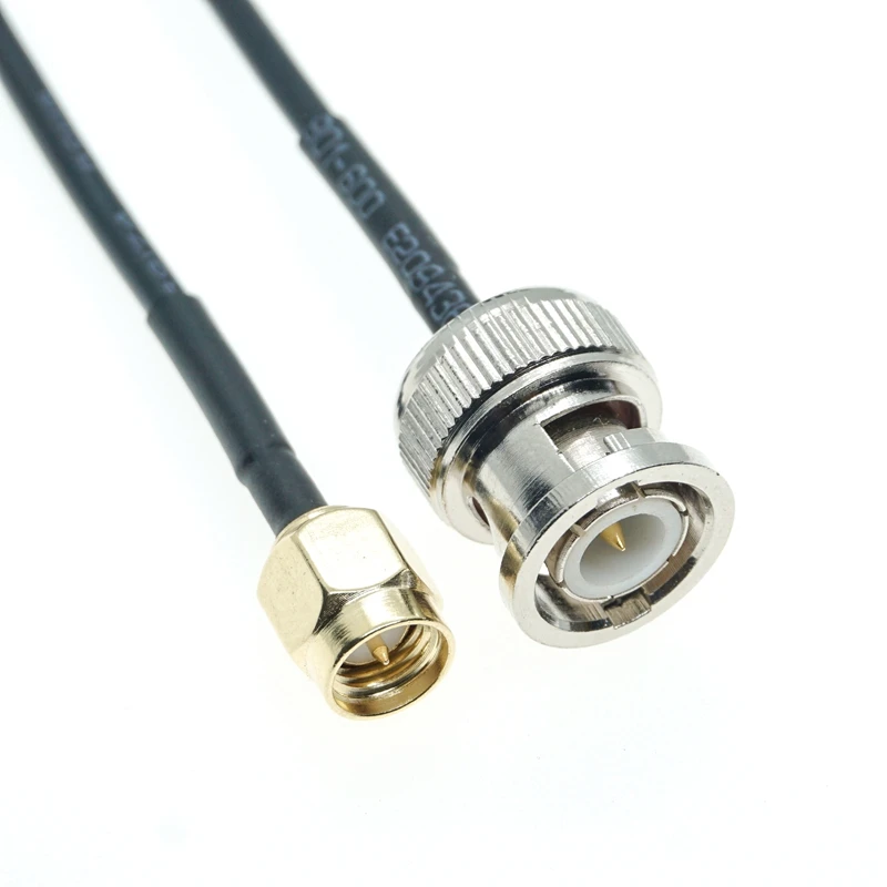 BNC штекер к SMA Штекерный Разъем RF адаптер коаксиальный RG174 соединительный кабель |