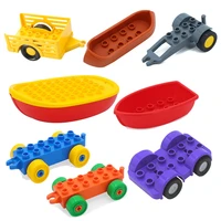 big size large size set traffic vehicle accessory building blocks motorcycle carriage trailer boat bricks toys for children gift