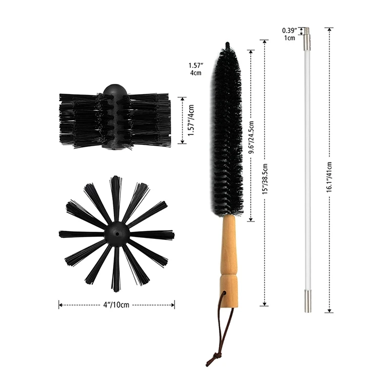 

Dryer Vent Cleaner, Flexible 18 Rods Dry Duct Cleaning Kit Chimney Swe-Ep Brush with 2 Brush Heads and Dryer Lint Brush