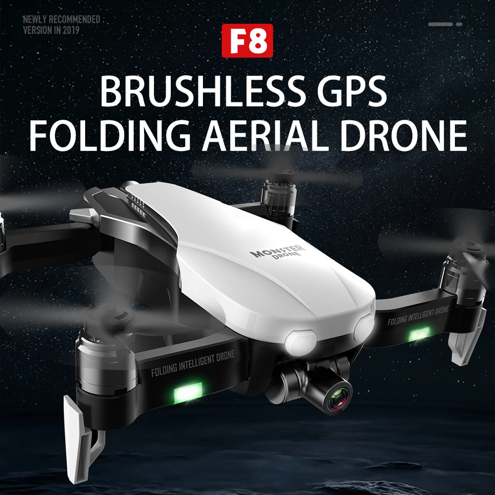 Радиоуправляемый Дрон F8 GPS с Wifi FPV 4K HD камера бесщеточный Квадрокоптер расстояние