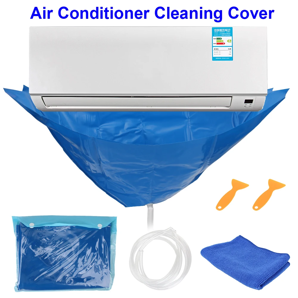 

Dust Protection Leak Proof Air Conditioner Cleaning Cover For 1.5P Air Conditioners Below Cleaning Cover Bag With Water Pipe