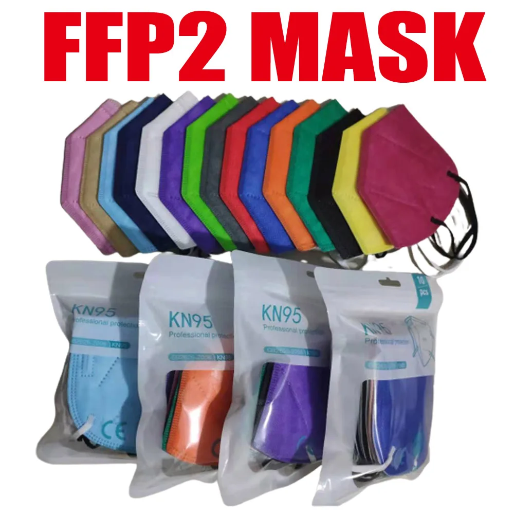 FFP2 цветная маска респиратор для женщин и мужчин CE KN95 маски лица fpp2 одобренные
