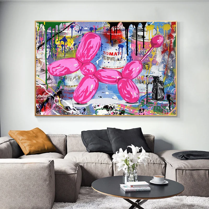 

Modern Cartoon Graffiti Art Canvas Painting Abstract Prints and Posters Cuadros Wall Art Picture for Living Room Home Decoration