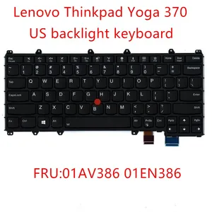 new original english backlit keyboard for lenovo thinkpad yoga 370 us backlit keyboard fru 01av675 01en386 free global shipping