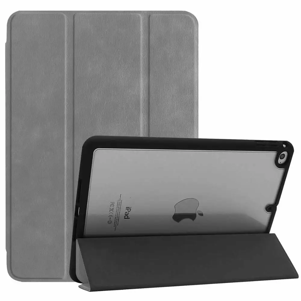 Для iPad Mini 5 Чехол карандаш держатель Фолио трехслойный кожаный мягкий ТПУ задняя крышка Авто Режим сна/Пробуждение чехол для iPad Mini5 Mini 4 - Цвет: 19