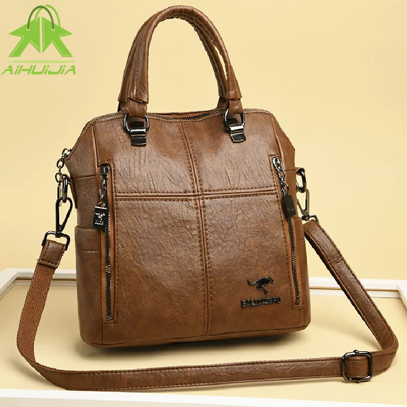 

Fashion Embroidery Thread Womens Backpack 2021 The New High Quality Pu Leather Travel Women Handbag High Capacity Shoulder Bags