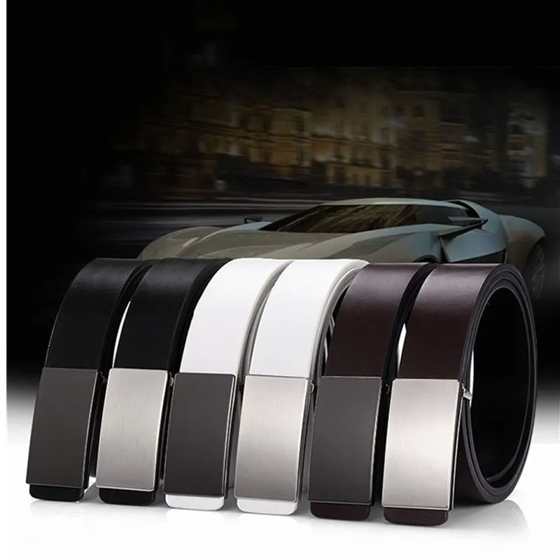 

FRALU New 100% cowhide genuine leather belts for men Strap male Smooth buckle vintage jeans cowboy Casual designer brand belt