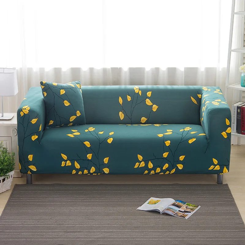 More Flower Type Sofa Cover Universal Stretch Slipcover Printed Polyester Anti-slip Protection for Living Room | Дом и сад