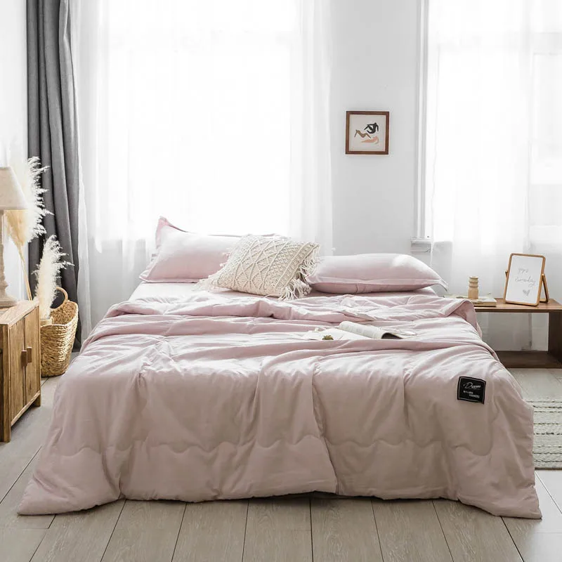 Летнее японское одеяло для кровати 1 шт. тонкое серое покрывало ed двуспальной