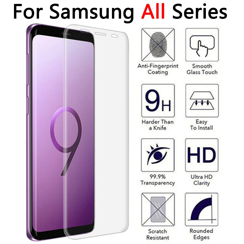 Защитный стеклянный чехол для Samsung Note 8 9 S9 S8 Plus S7 S6 Edge закаленное стекло защиты