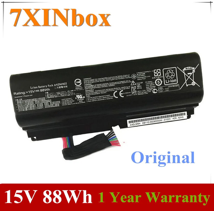 

7XINbox 15V 88Wh Original A42N1403 Laptop Battery For ASUS ROG G751JY G751JM G751JT GFX71JY GFX71JT Notebook A42LM93 4ICR19/66-2