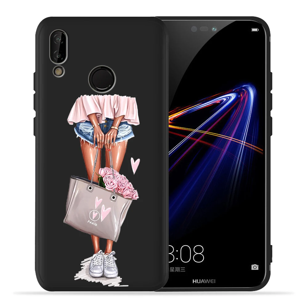 Модный черный чехол для телефона Mam Super Mom baby girl для huawei P30 P20 Lite Pro P10 P9 Lite mate 20 30 10 Lite, мягкий чехол для Etui