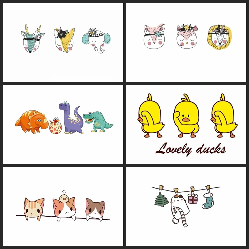 Нашивки с животными термотрансферные нашивки котом для одежды Симпатичные