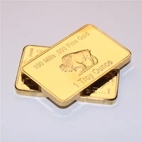 1pcslot free shipping1 oz buffalo novelty gold bar plastic case
