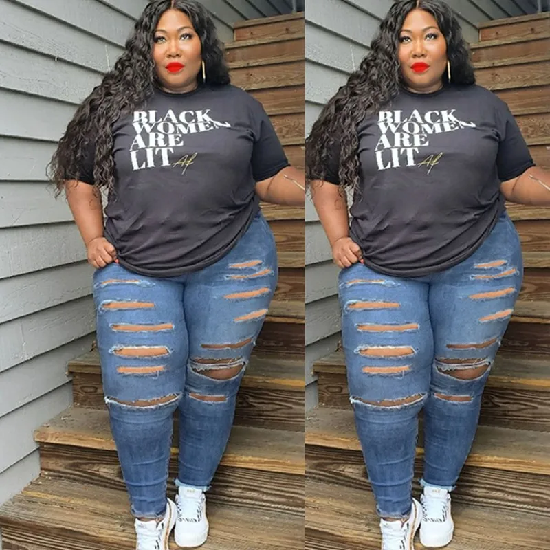

Fashion Women Solid Color Ripped Jeans Casual High Waist Bodycon Hollow Out Streetwear Pencil Denim Pants 2020 Autumn Latest
