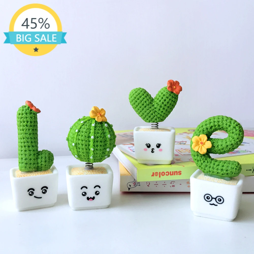 

4Pcs Simulation Cactus Adornments Adornments for Valentine's Day Birthday Party Wedding Spa Home Decoration Gifts