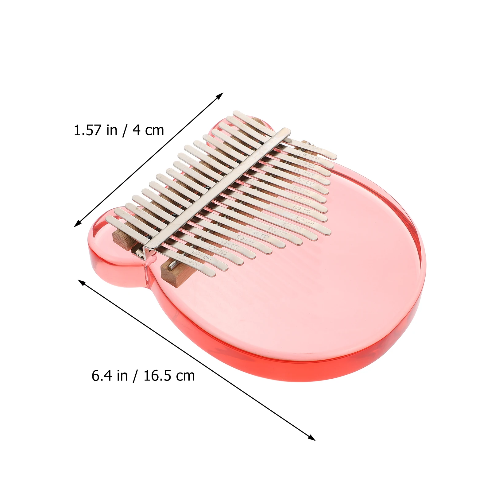 

Portable Kalimba 17 Keys Thumb Piano Durable 17-Tone Finger Piano Crystal Pink Thumb Piano Musical Instrument Gift for Kids
