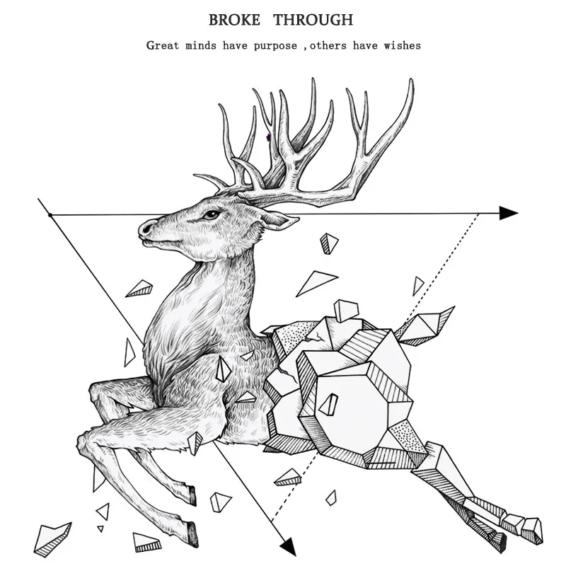 Креативные черные абстрактные геометрические 3D наклейки на стену для гостиной