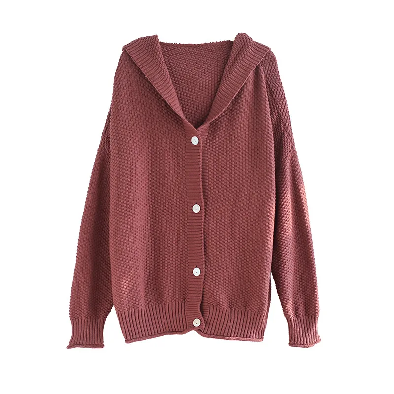 Осенний свитер женский большой размер вязаные свободные куртки 2019 новые женские