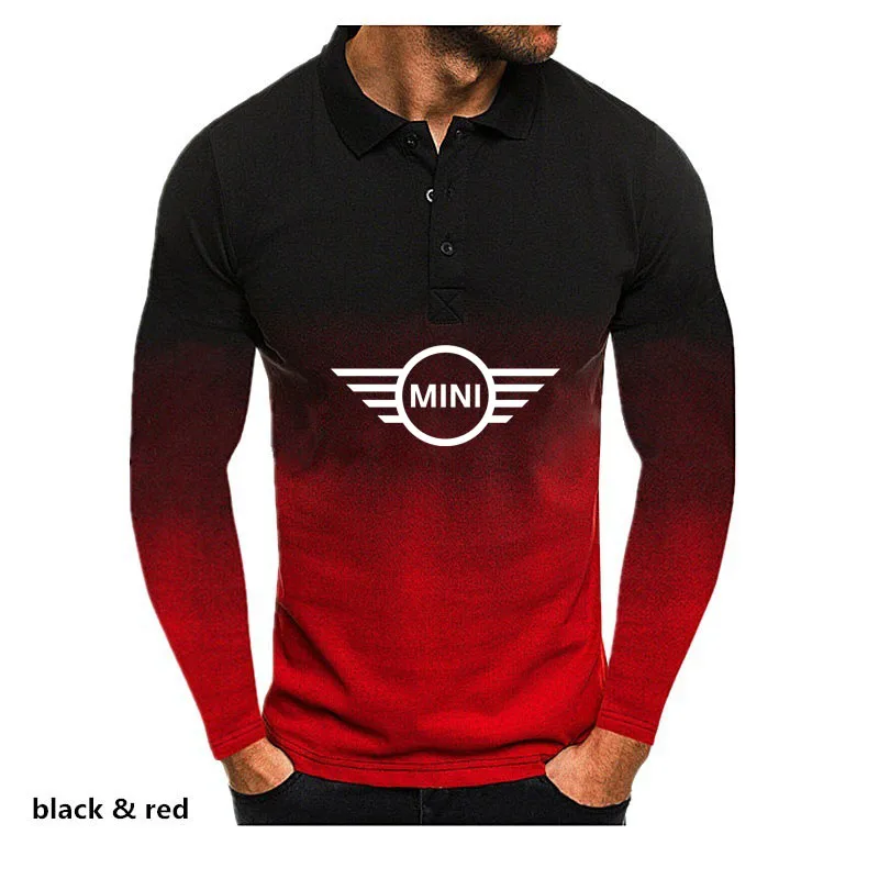 

Повседневный трендовый Мужской пуловер, хлопковая рубашка-поло с лацканами и мини-машинками, свитшот, одежда для весны и осени