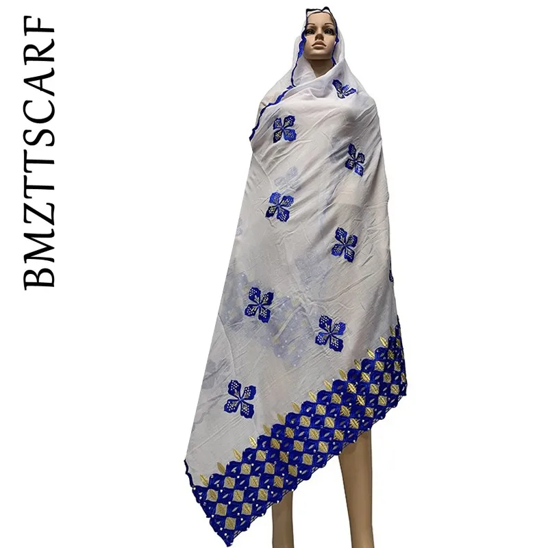 100% хлопок шарф Африканский женский головной платок мусульманок с вышивкой