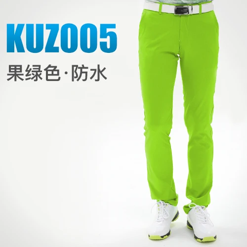 Waterproof Green PGM штаны для гольфа, Мужская одежда, Тонкие штаны, длинные тонкие брюки, прямые свободные брюки, для бега, для тенниса, Повседневная версия одежды - Цвет: Waterproof Green