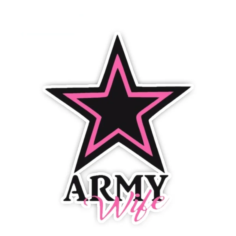 

13cm x 10cm Army Wife Decal BLACK Vinyl Vehicle Military Sticker Bumper Car Accessories Graphics