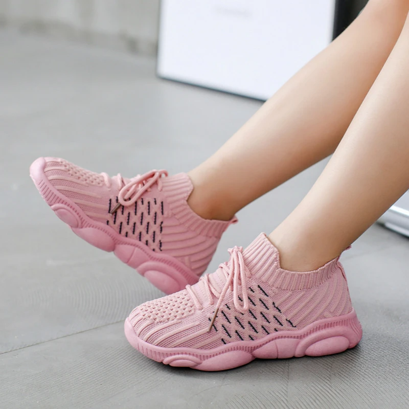 Kids Shoes for Big Girl Breathable Mesh Running Cute Bear Sole Children Mini Melissa Boys Toddler Sneakers Trainer | Детская одежда и