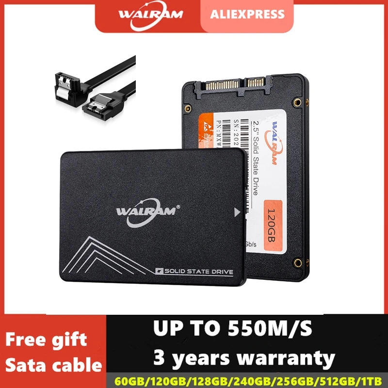 WALRAM SSD 128gb 240gb 120gb 256gb 480gb 500gb 512gb 1TB 60GB HDD 2.5 Sata 3 Solid State Drive Hard Disk for Laptop Desktop | Компьютеры и