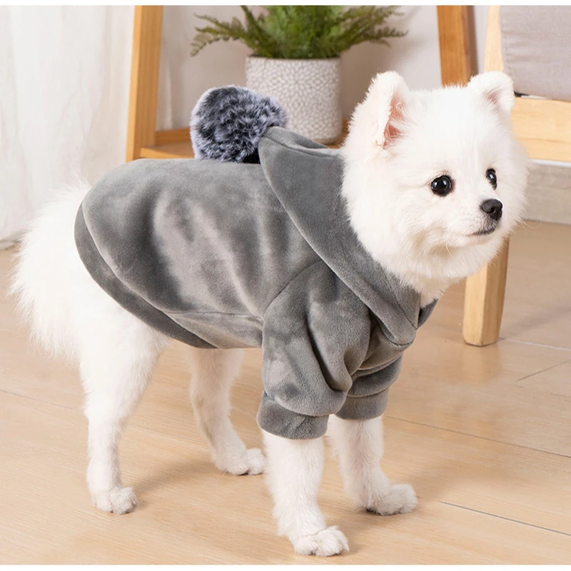 

Winter Warm Small and Medium-sized Dog Hooded Jacket Kitty Fall Chihuahua Sweater Pet Cute Clothing Pet Products Wholesale