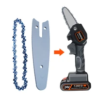 4 inch chainsaw blade and guide for 24v lithium battery portable electric pruning saw rechargeable electric saws woodworking