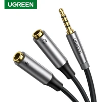 ugreen splitter adapter 3 5mm audio splitter cable for computer jack 3 5mm 1 male to 2 female mic y splitter aux cable headset