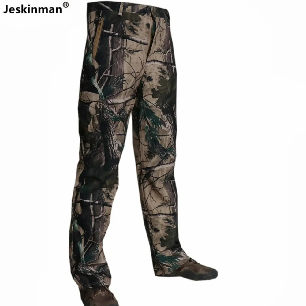 

Outdoor Fleece Bird-Watching Tactical Fishing Hunting Tree Bionic Camouflage Pants Wind-Waterproof Soft Sell Men's Hiking Pants