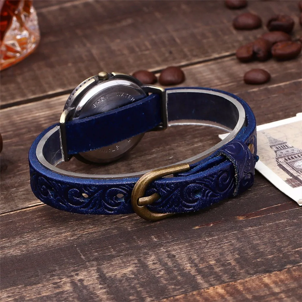 

Women Vintage Genuine Leather Bracelet Watches Casual Luxury Female Quartz Watch CCQ Brand Clock Dropshipping