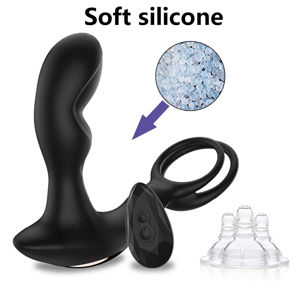 Wireless Remote Anal Vibrator Plug Male Prostate Massager Butt Vibrating Penis Delay Ejaculation Ring For Men Sex Toy | Красота и