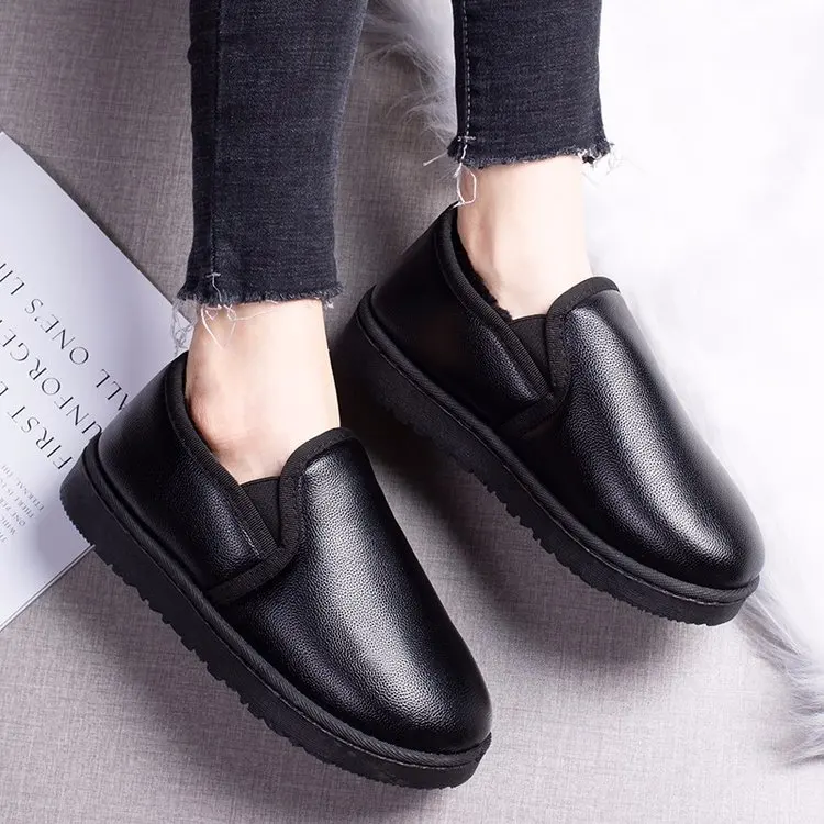 

2021 Fashion Mens Winter Boots Waterproof Warm Slip on Casual Cotton Shoes Snow Boots Fur Ankle Boots Sneakers Men Homme