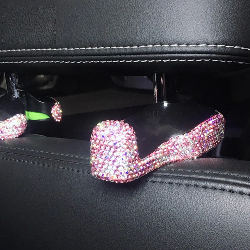 Bling автомобильное заднее сиденье скрытый крючок подголовник вешалка блеск